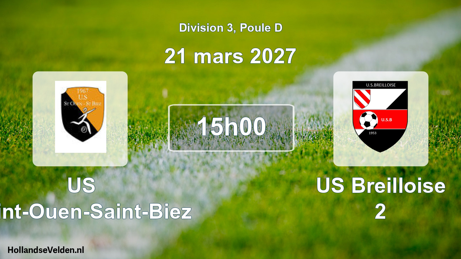 Match programmé: US Saint-Ouen-Saint-Biez - US Breilloise 2 (21 mars 2027)