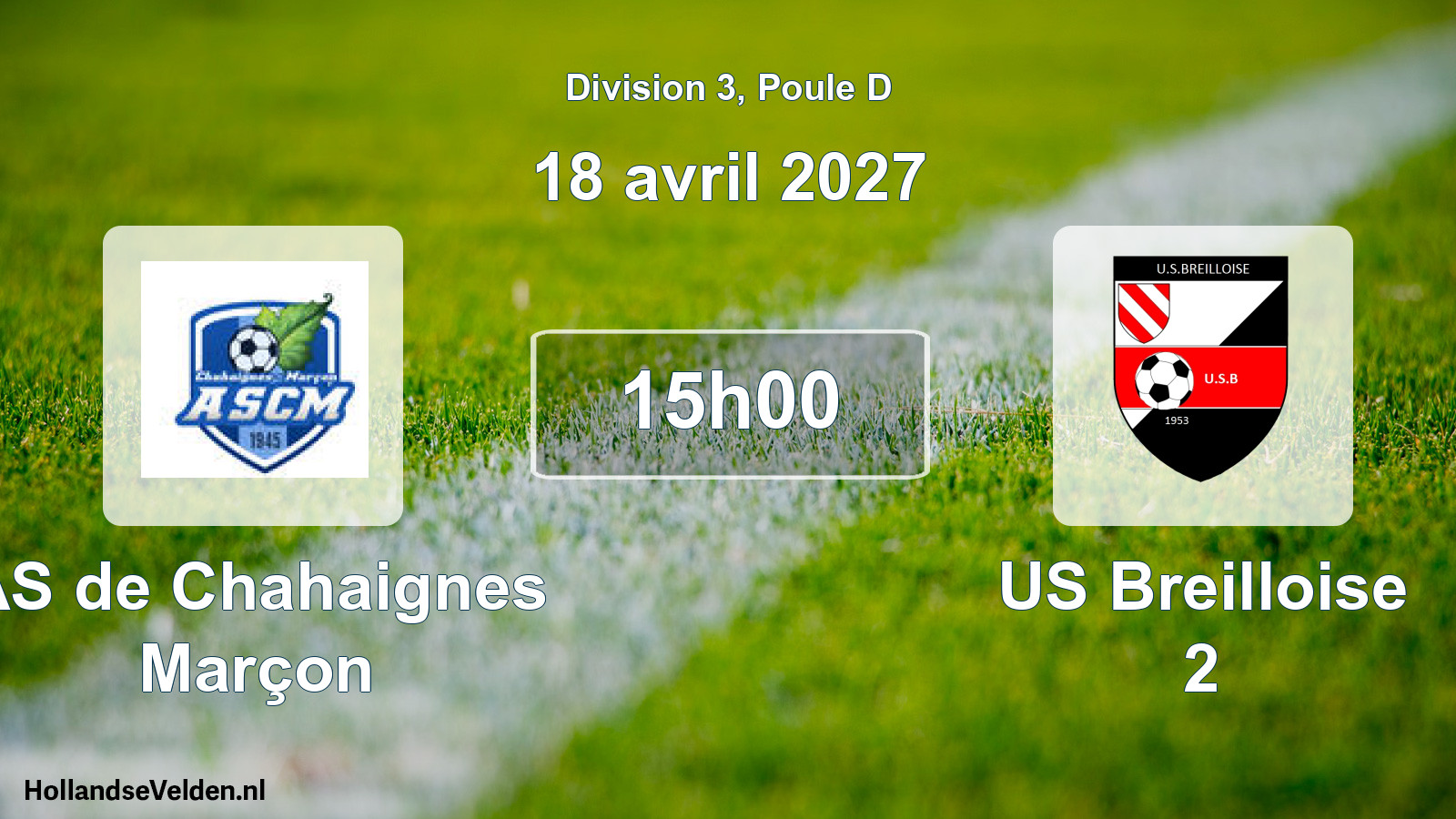 Scheduled Match: AS de Chahaignes Marçon - US Breilloise 2 (18 April 2027)