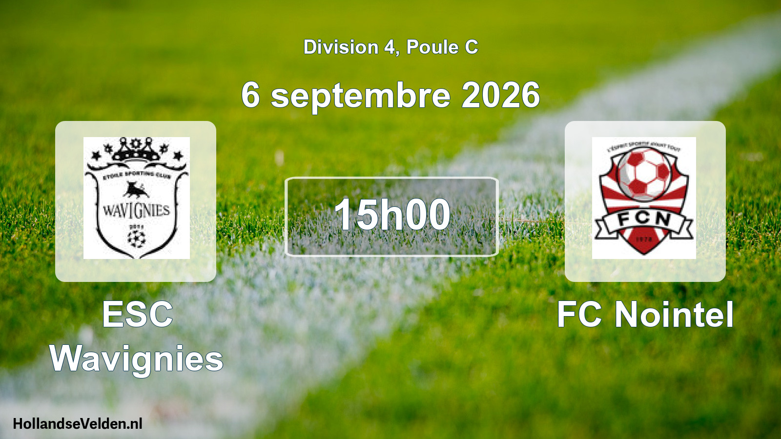 Scheduled Match: ESC Wavignies - FC Nointel (6 September 2026)