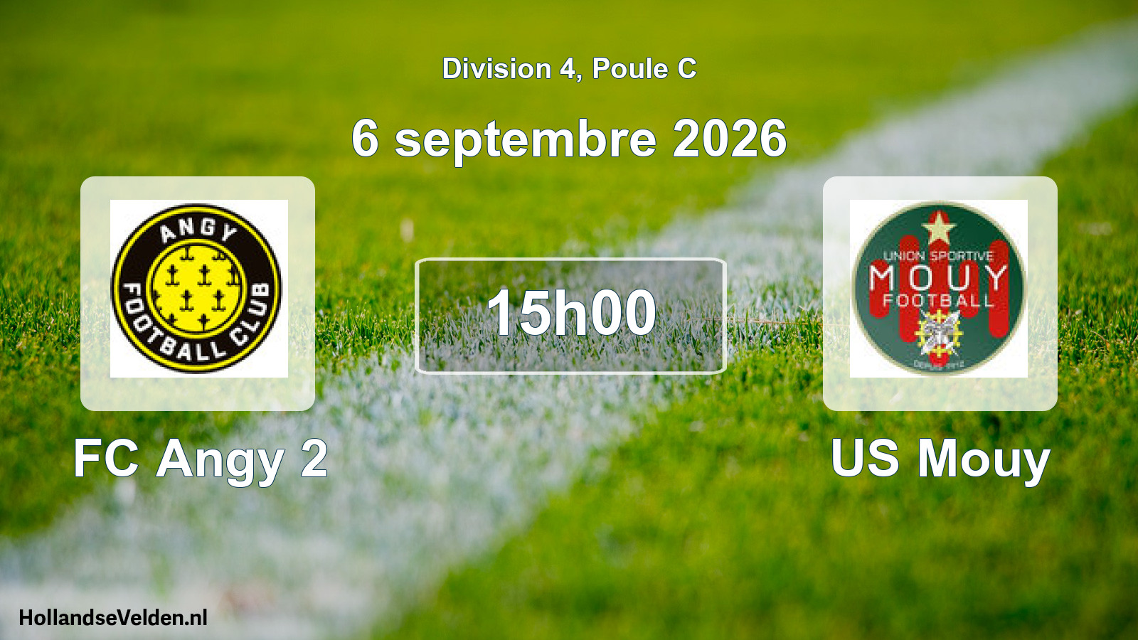 Scheduled Match: FC Angy 2 - US Mouy (6 September 2026)