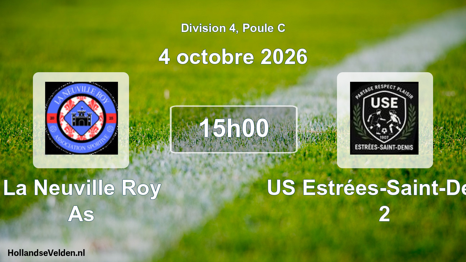 Scheduled Match: La Neuville Roy As - US Estrées-Saint-Denis 2 (4 October 2026)