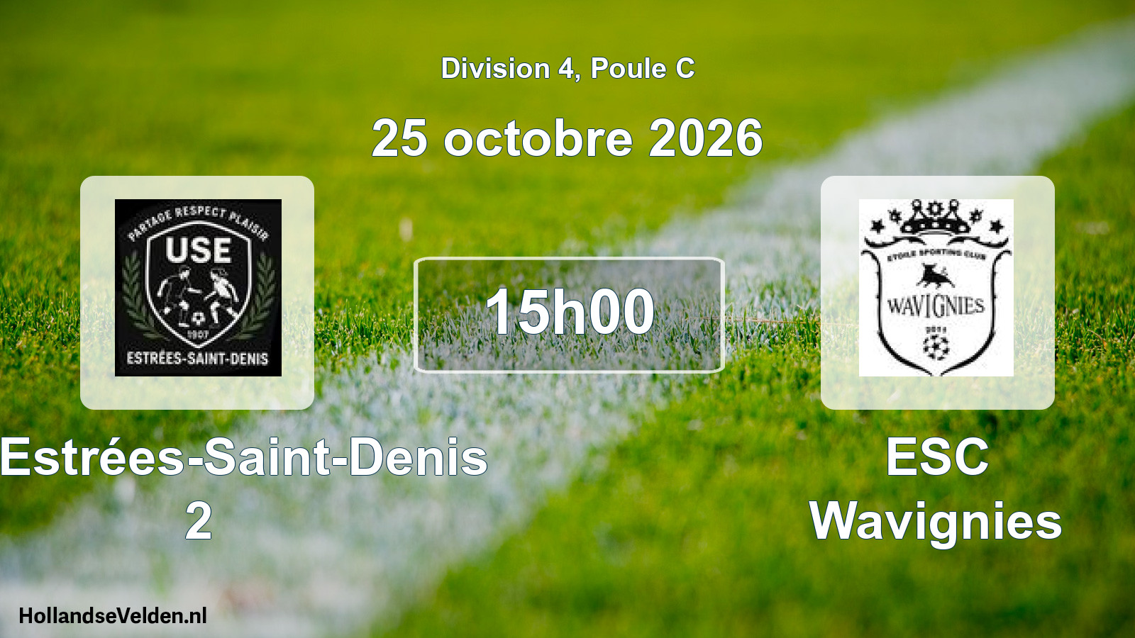 Scheduled Match: US Estrées-Saint-Denis 2 - ESC Wavignies (25 October 2026)