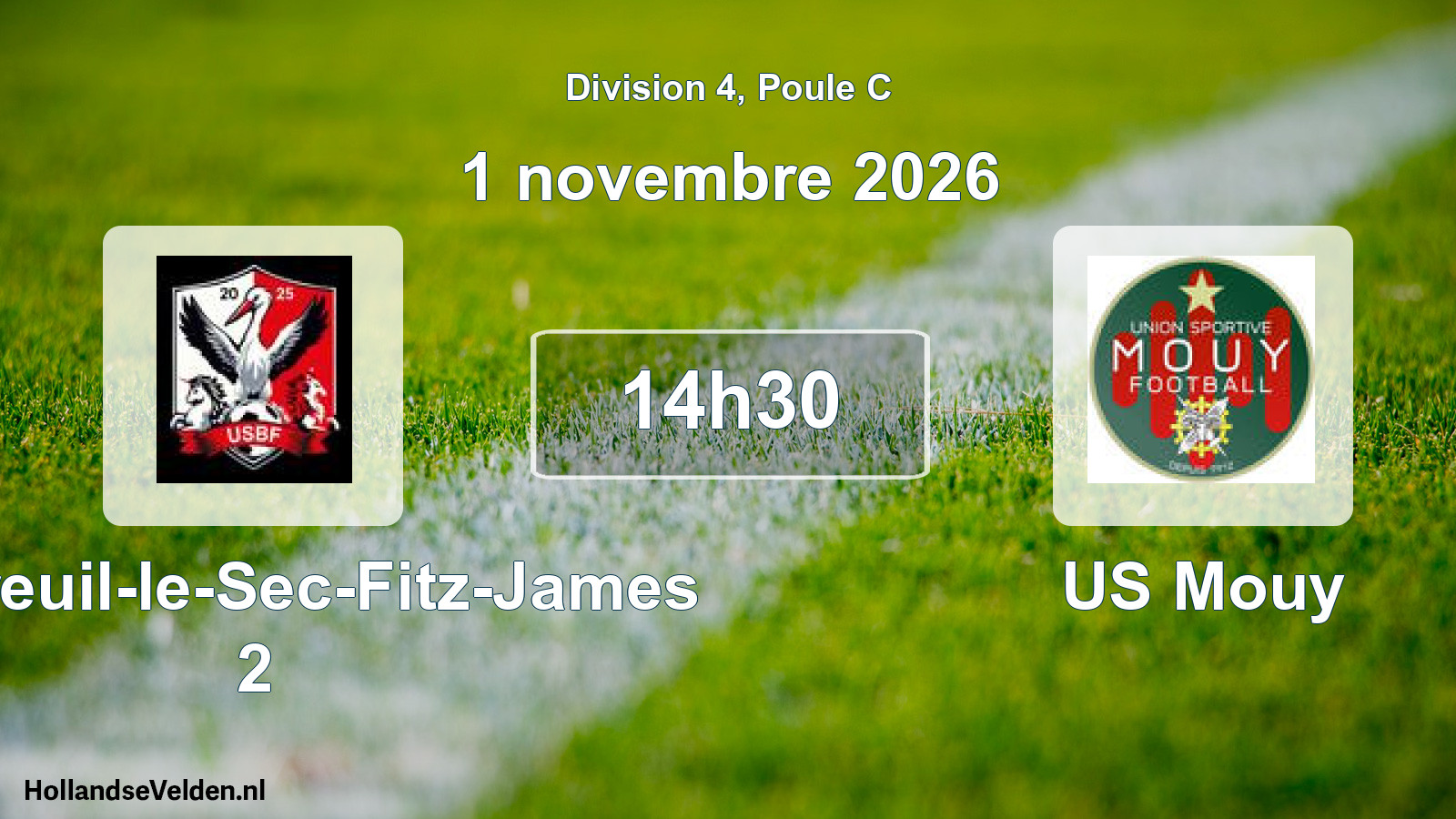 Scheduled Match: US Breuil-le-Sec-Fitz-James 2 - US Mouy (1 November 2026)