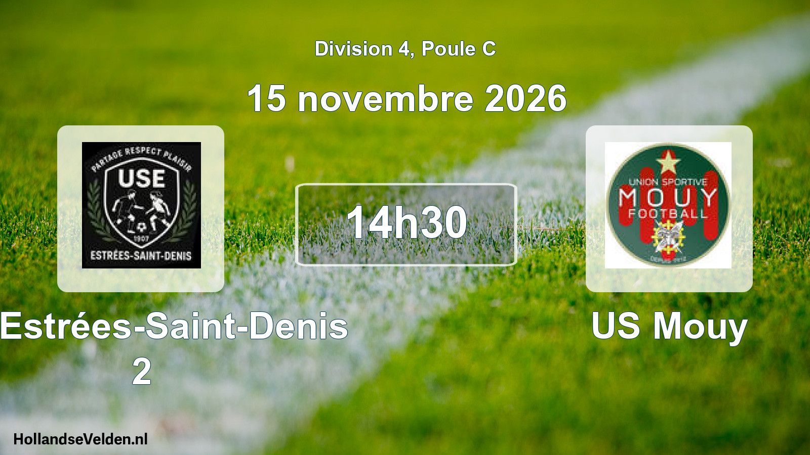 Scheduled Match: US Estrées-Saint-Denis 2 - US Mouy (15 November 2026)