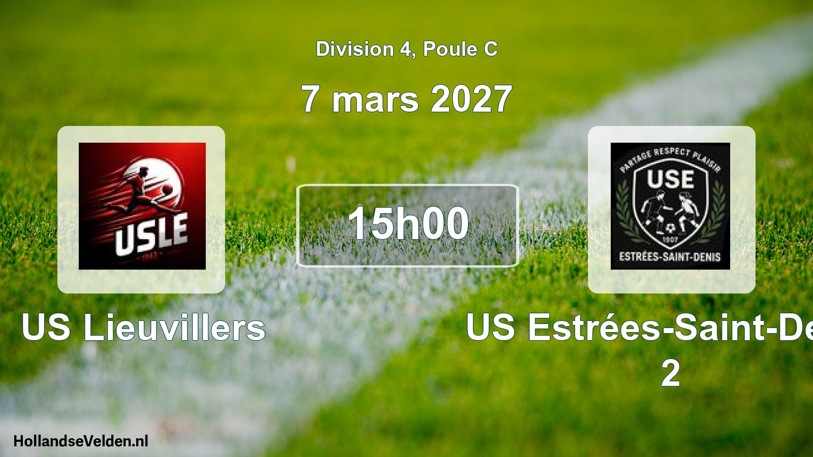 Match programmé: US Lieuvillers - US Estrées-Saint-Denis 2 (7 mars 2027)