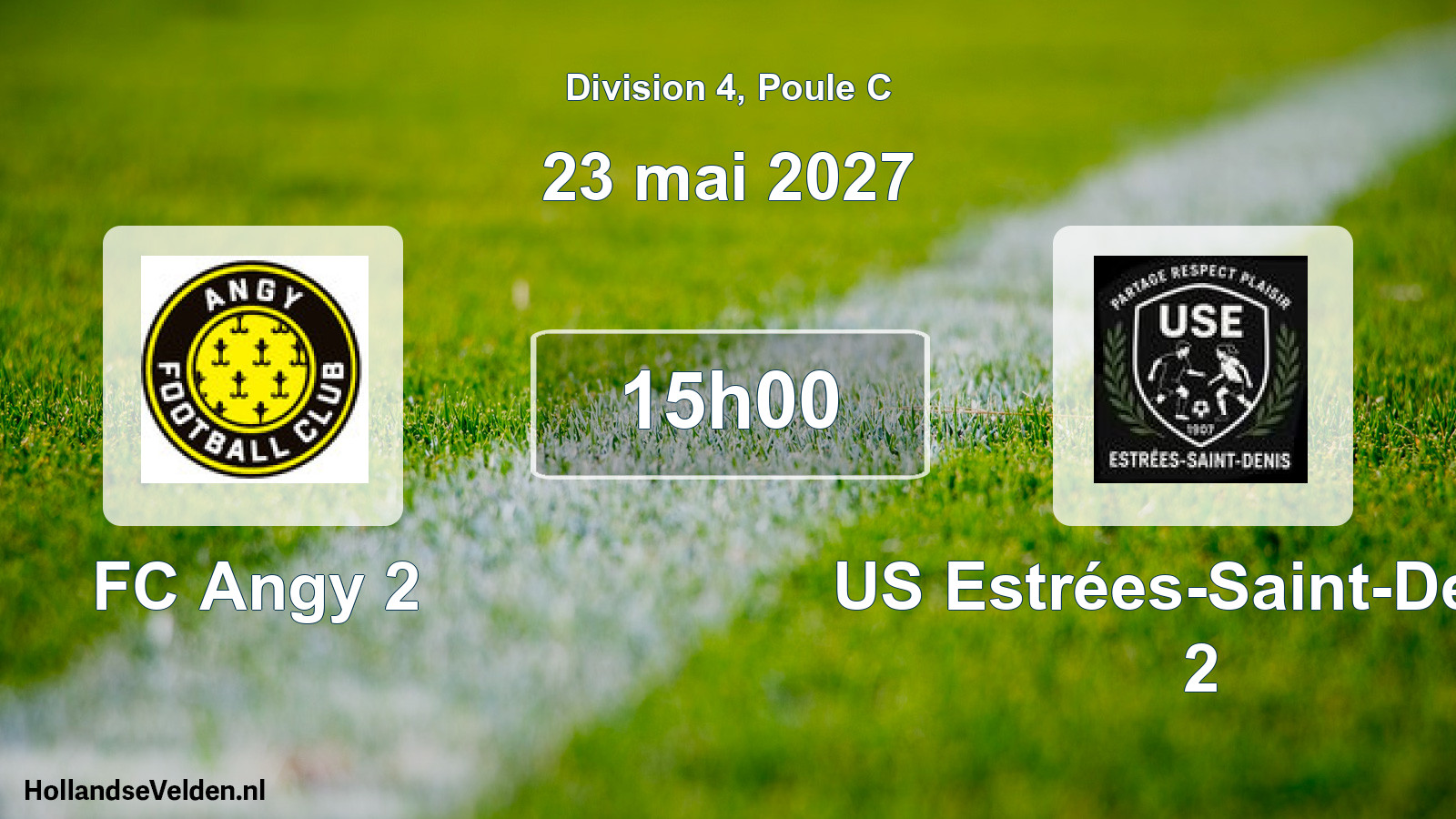 Match programmé: FC Angy 2 - US Estrées-Saint-Denis 2 (23 mai 2027)