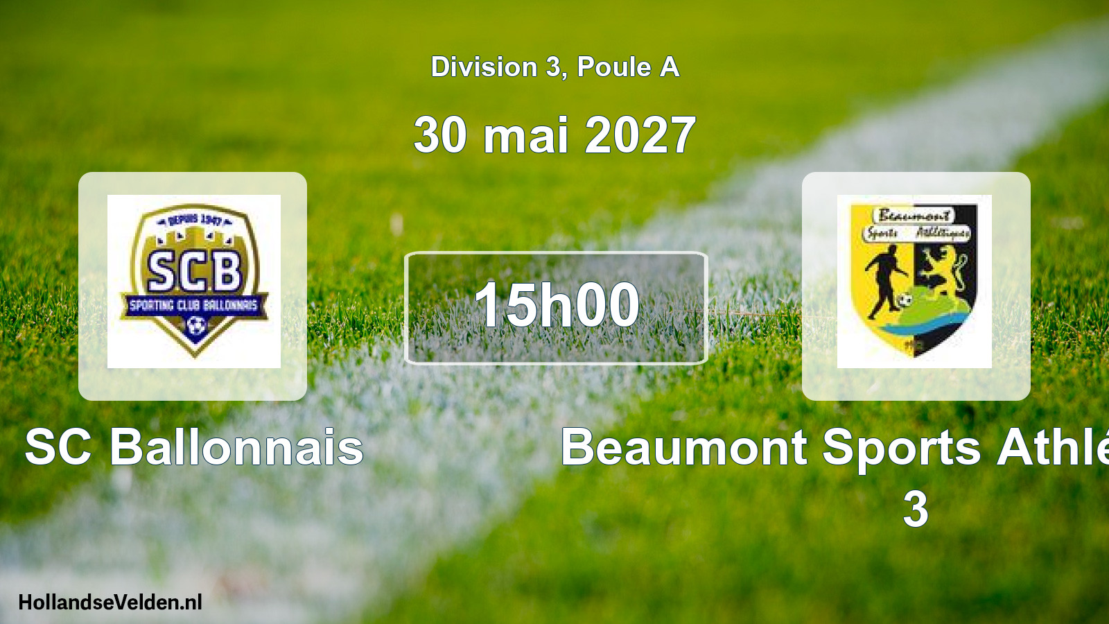 Scheduled Match: SC Ballonnais - Beaumont Sports Athlétiques 3 (30 May 2027)