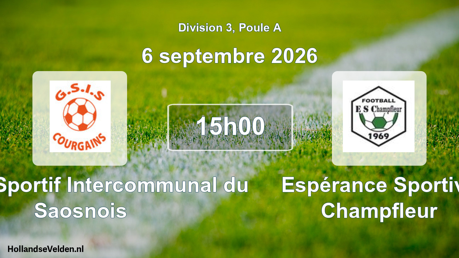 Scheduled Match: Groupe Sportif Intercommunal du Saosnois - Espérance Sportive Champfleur (6 September 2026)