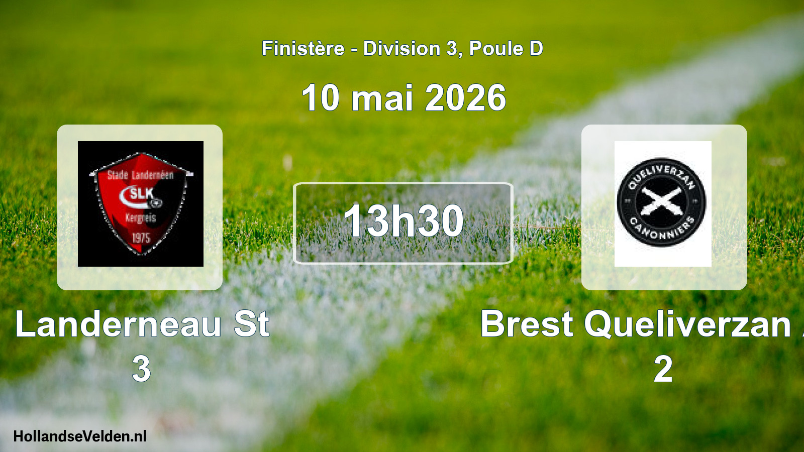 Geplande wedstrijd: Landerneau St 3 - Brest Queliverzan As 2 (10 mai 2026)