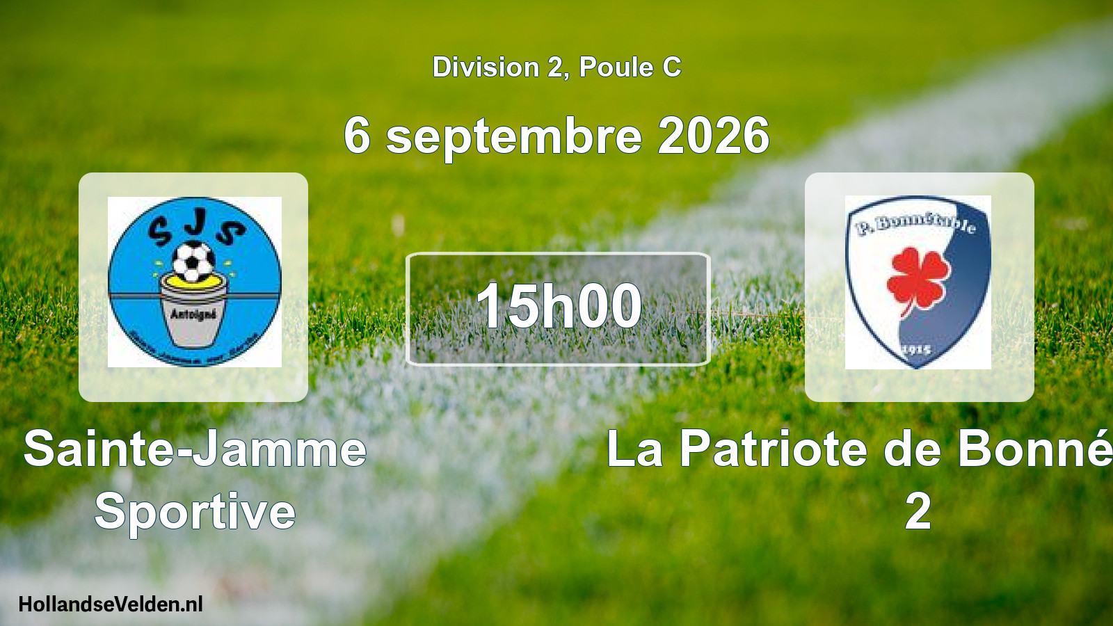Scheduled Match: Sainte-Jamme Sportive - La Patriote de Bonnétable 2 (6 September 2026)
