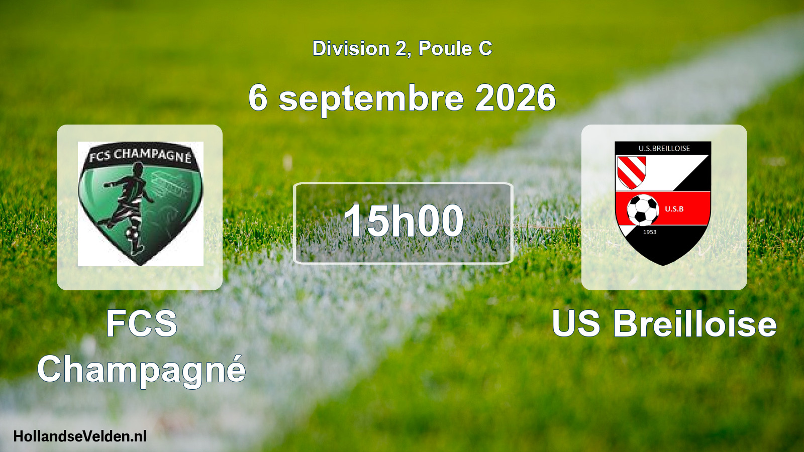 Geplande wedstrijd: FCS Champagné - US Breilloise (6 september 2026)