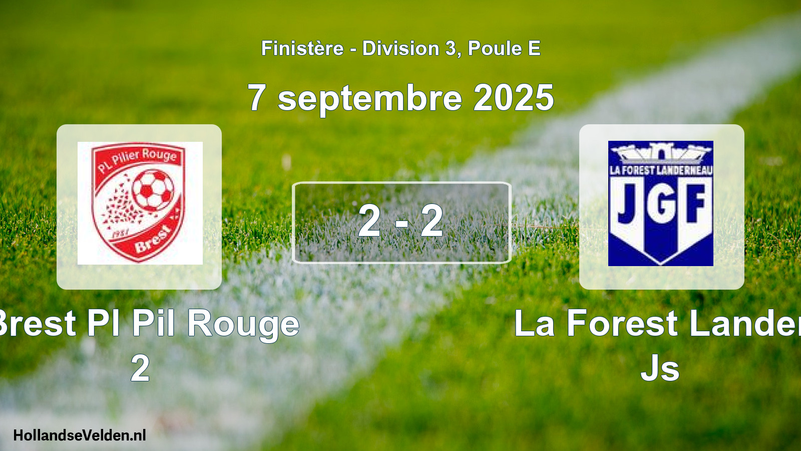 Gespeelde wedstrijd: Brest Pl Pil Rouge 2 - La Forest Lander Js 2 - 2 (7 septembre 2025)