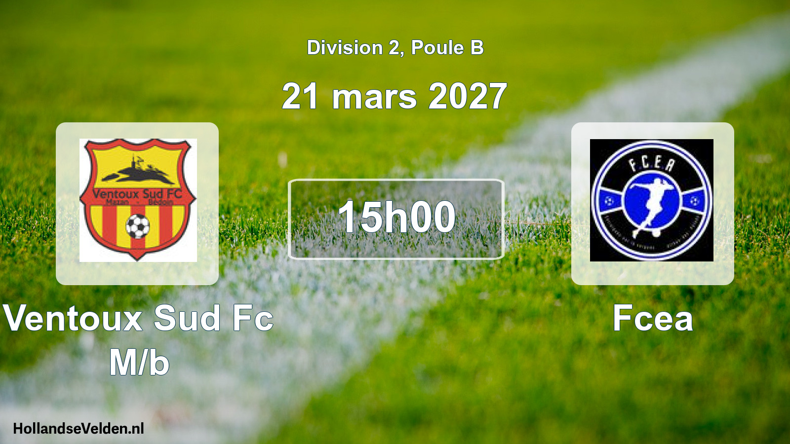 Scheduled Match: Ventoux Sud Fc M/b - Fcea (21 March 2027)