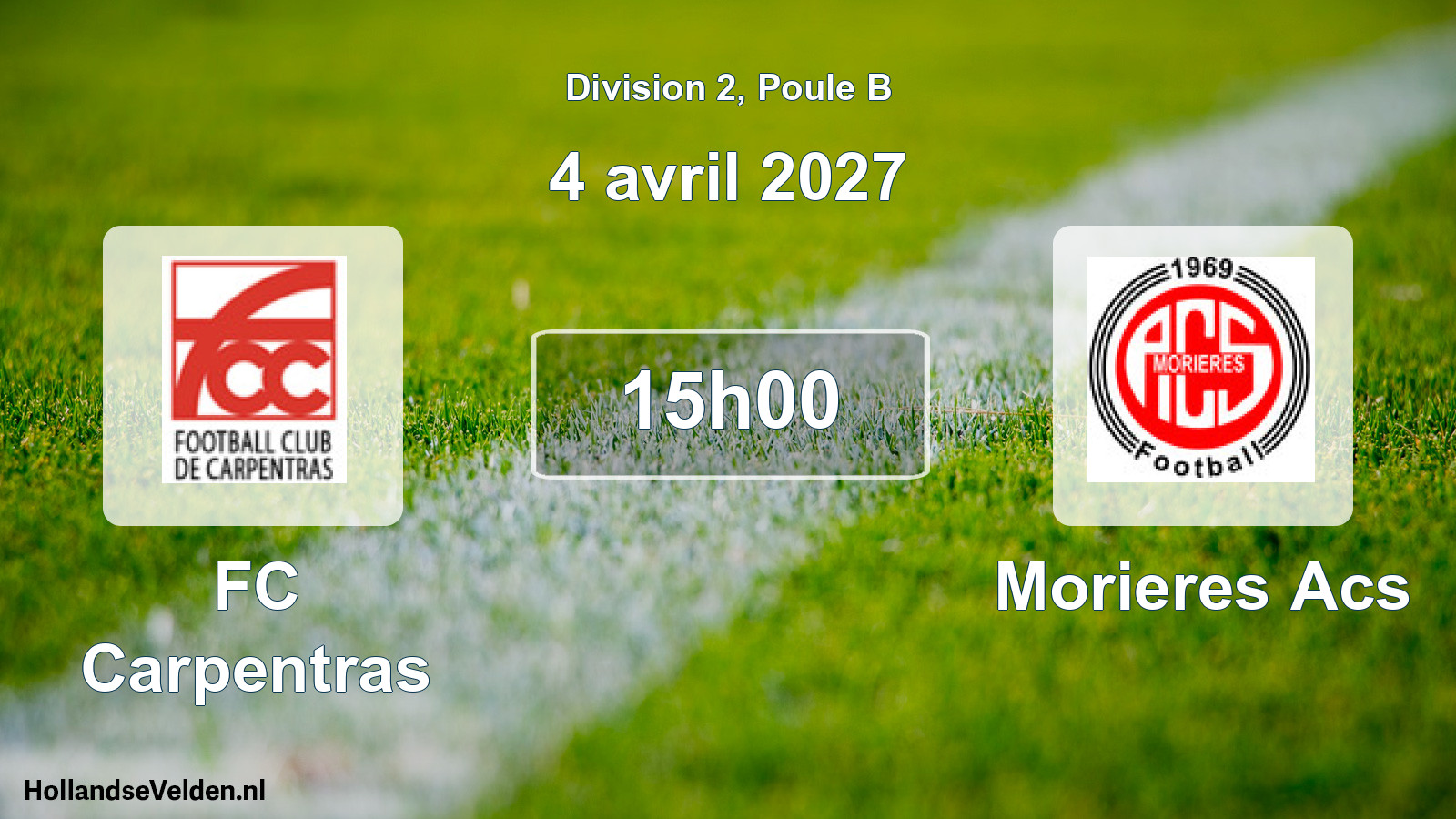 Match programmé: FC Carpentras - Morieres Acs (4 avril 2027)