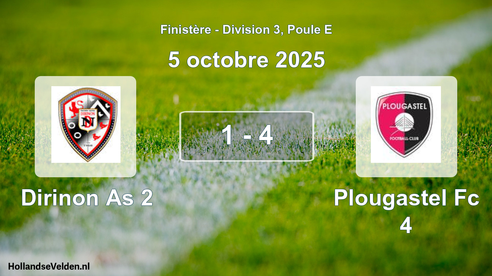 Total number of matches played: Dirinon As 2 - Plougastel Fc 4 1 - 4 (5 October 2025)