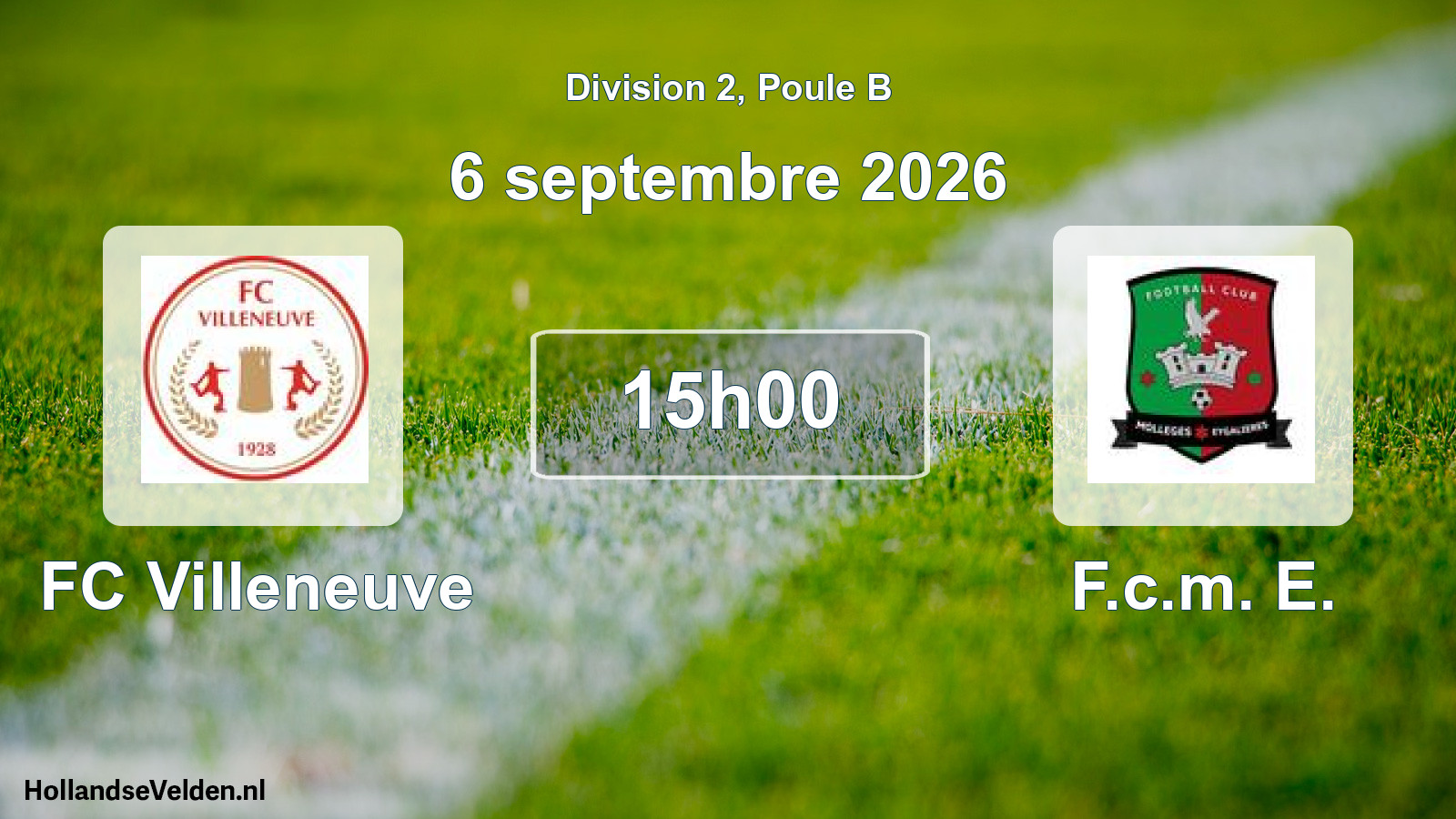 Match programmé: FC Villeneuve - F.c.m. E. (6 septembre 2026)