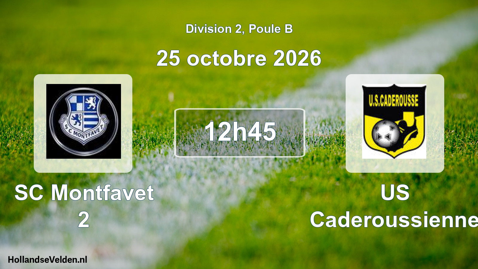 Scheduled Match: SC Montfavet 2 - US Caderoussienne (25 October 2026)