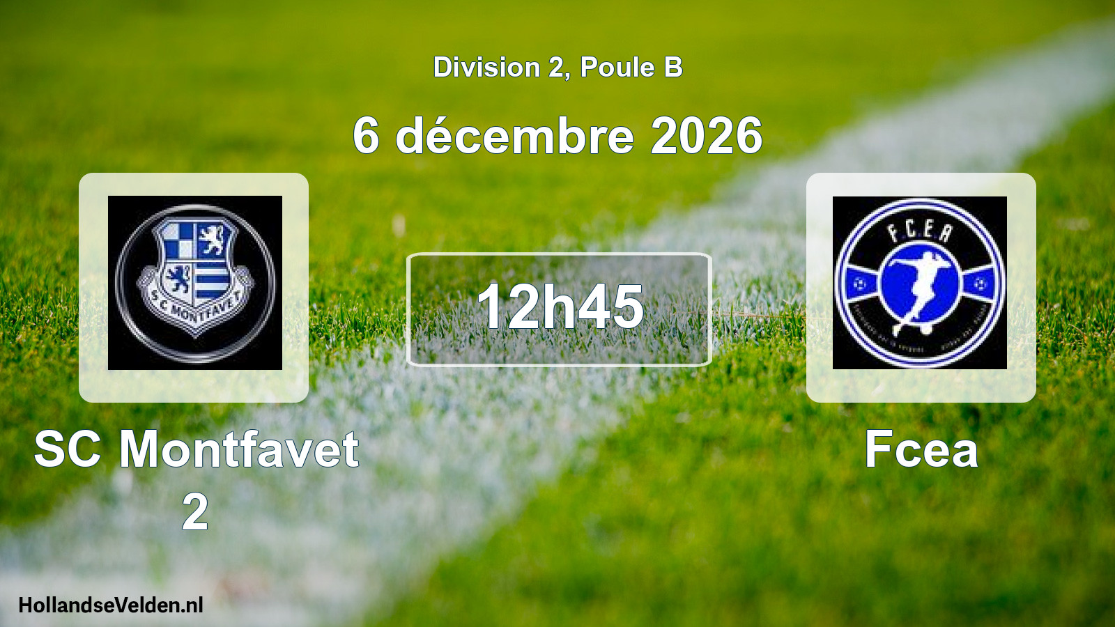 Scheduled Match: SC Montfavet 2 - Fcea (6 December 2026)