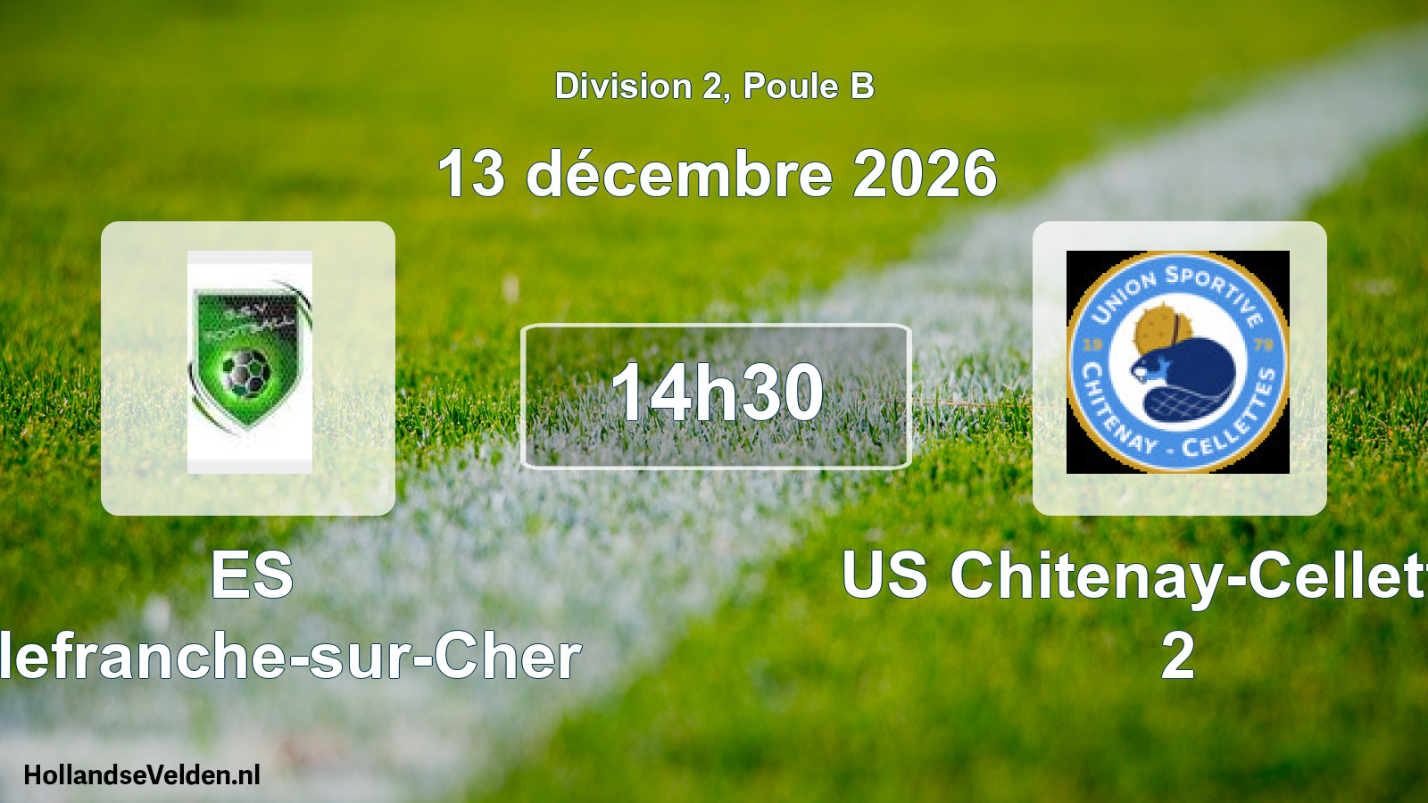 Match programmé: ES Villefranche-sur-Cher - US Chitenay-Cellettes 2 (13 décembre 2026)