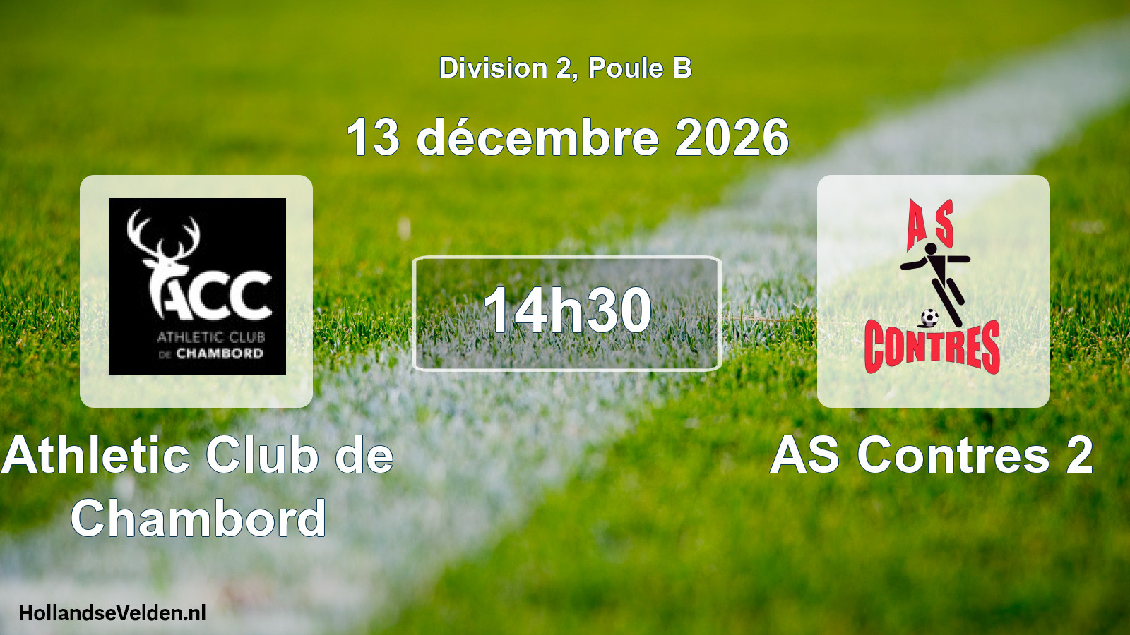 Match programmé: Athletic Club de Chambord - AS Contres 2 (13 décembre 2026)