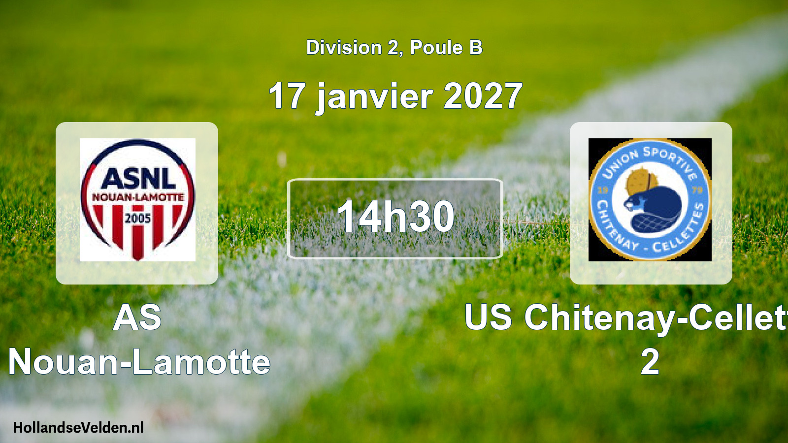 Match programmé: AS Nouan-Lamotte - US Chitenay-Cellettes 2 (17 janvier 2027)