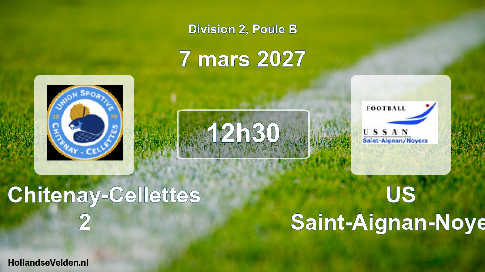 Match programmé: US Chitenay-Cellettes 2 - US Saint-Aignan-Noyers (7 mars 2027)
