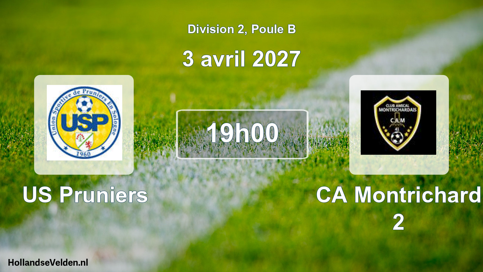 Match programmé: US Pruniers - CA Montrichard 2 (3 avril 2027)