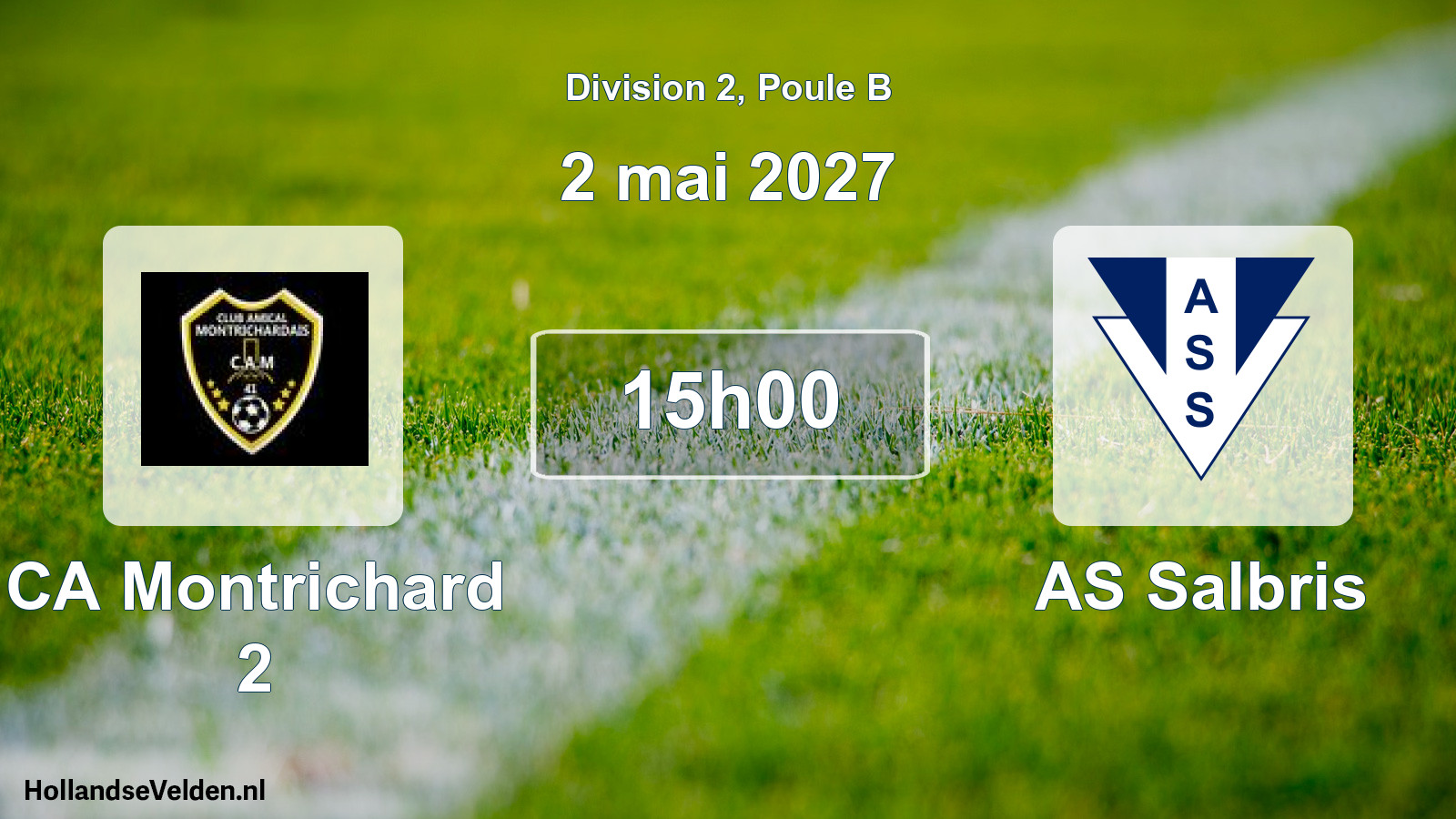 Match programmé: CA Montrichard 2 - AS Salbris (2 mai 2027)