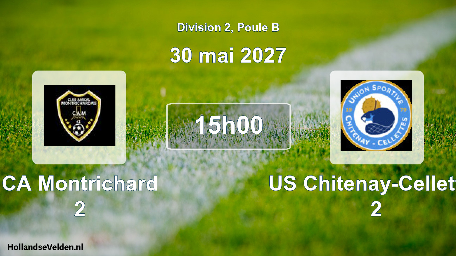 Match programmé: CA Montrichard 2 - US Chitenay-Cellettes 2 (30 mai 2027)