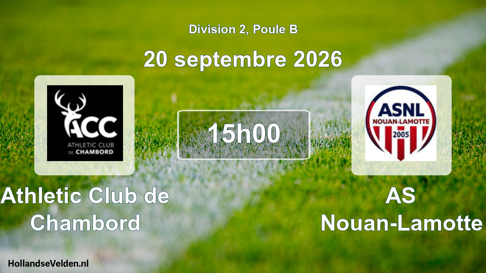 Match programmé: Athletic Club de Chambord - AS Nouan-Lamotte (20 septembre 2026)