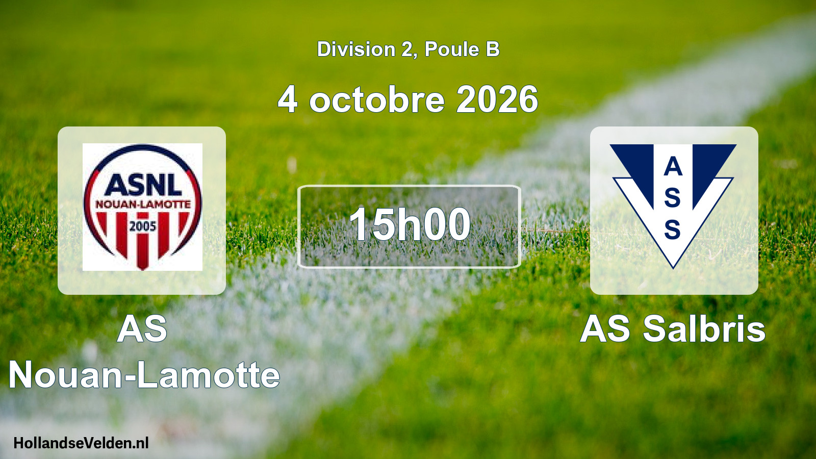 Match programmé: AS Nouan-Lamotte - AS Salbris (4 octobre 2026)