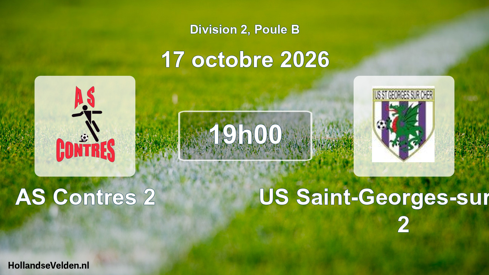 Match programmé: AS Contres 2 - US Saint-Georges-sur-Cher 2 (17 octobre 2026)