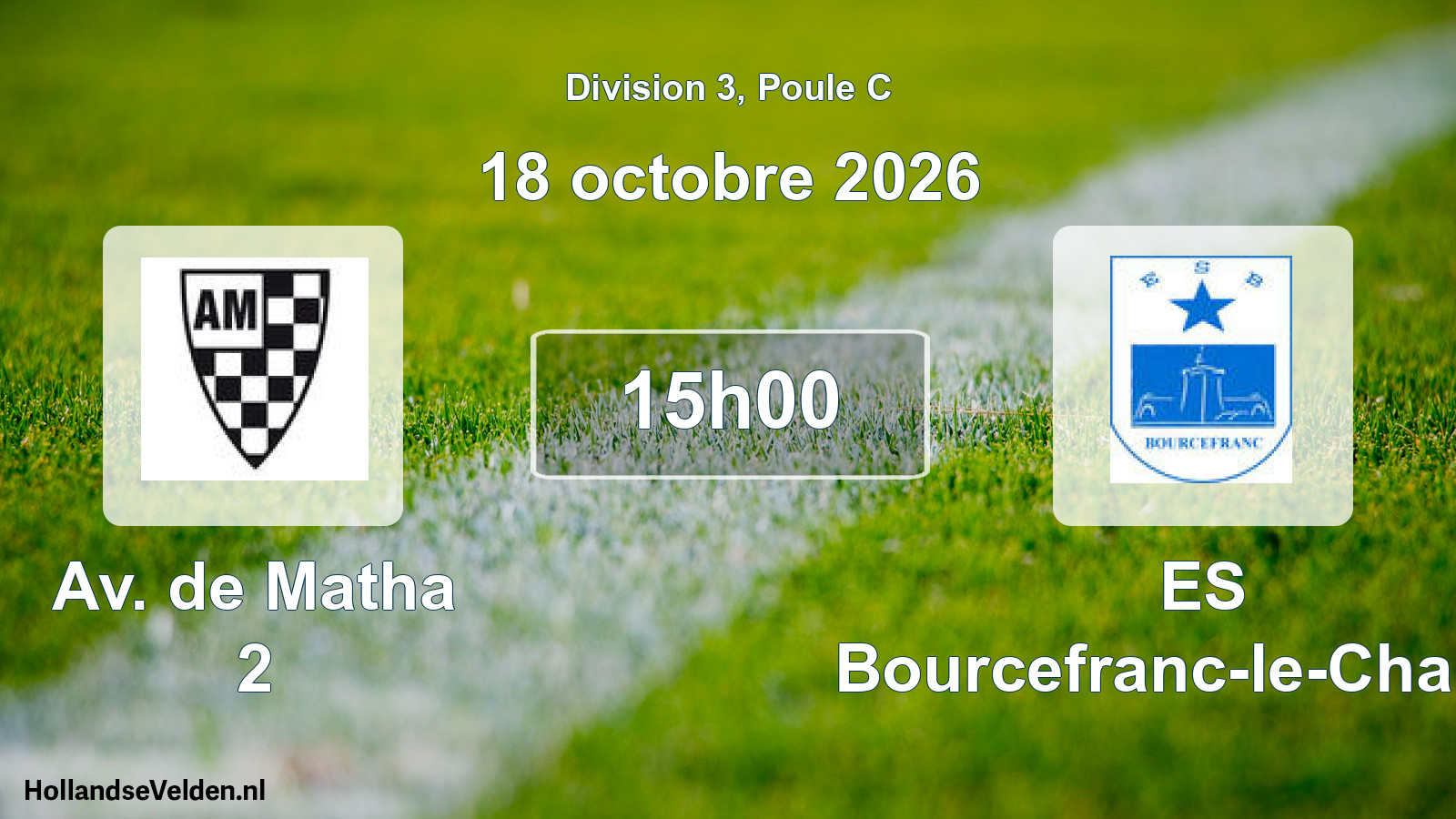 Scheduled Match: Av. de Matha 2 - ES Bourcefranc-le-Chapus (18 October 2026)