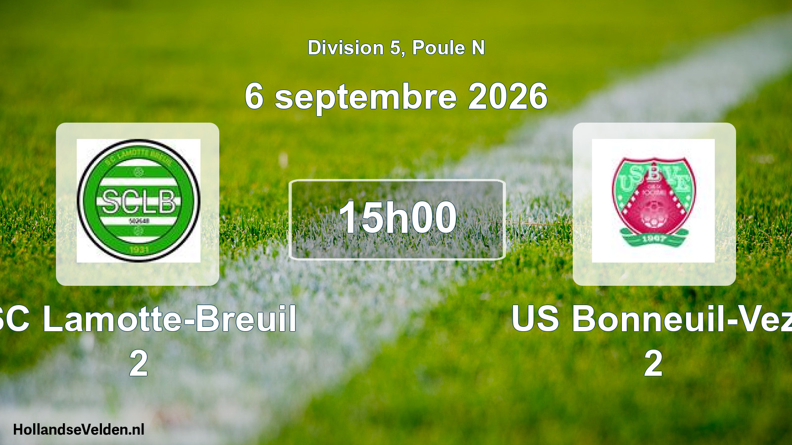 Scheduled Match: SC Lamotte-Breuil 2 - US Bonneuil-Vez 2 (6 September 2026)