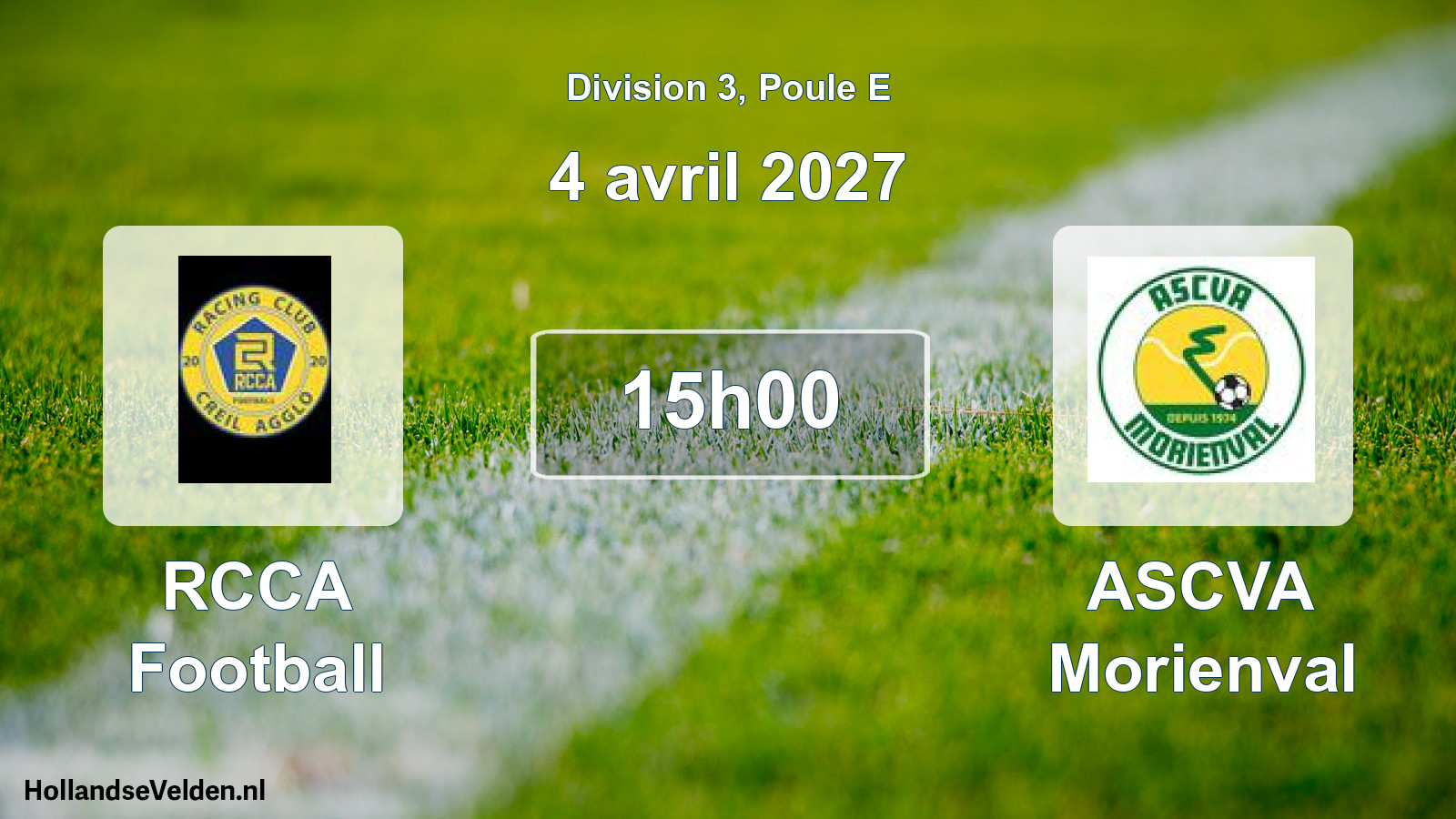 Scheduled Match: RCCA Football - ASCVA Morienval (4 April 2027)
