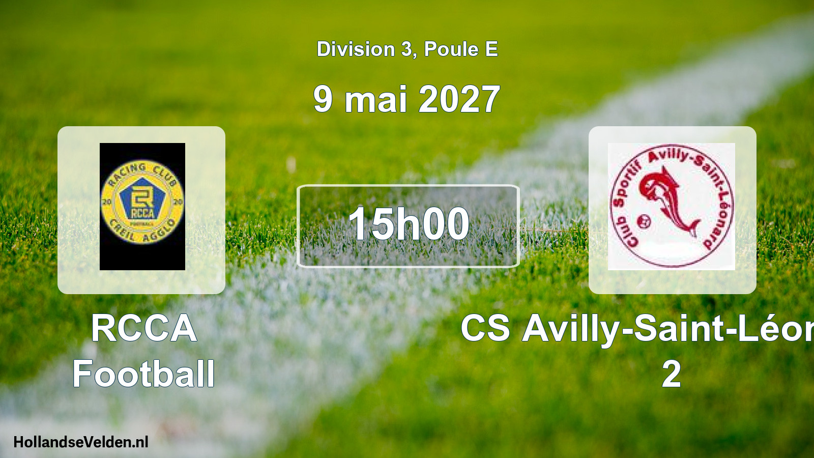 Scheduled Match: RCCA Football - CS Avilly-Saint-Léonard 2 (9 May 2027)