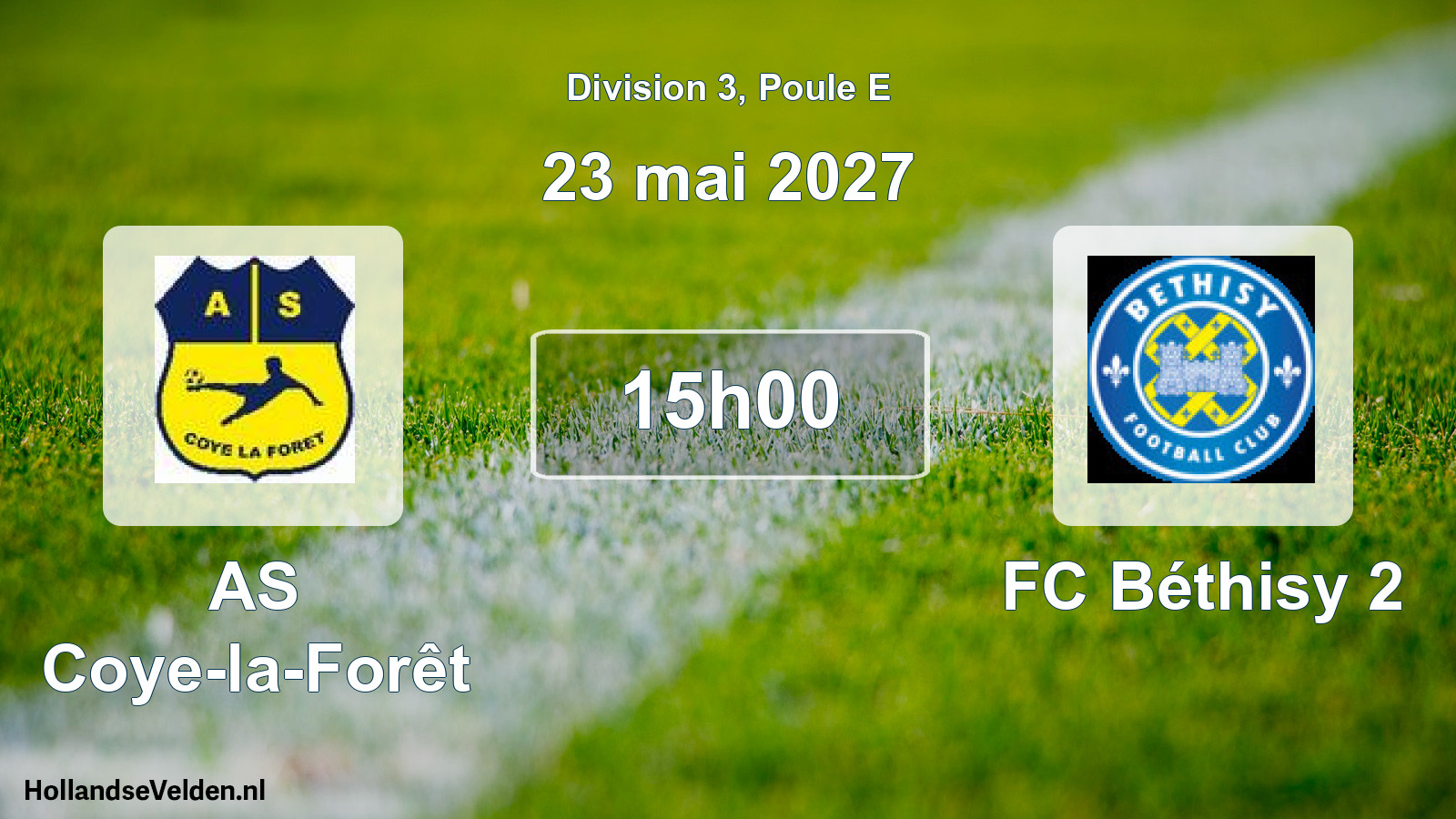 Scheduled Match: AS Coye-la-Forêt - FC Béthisy 2 (23 May 2027)