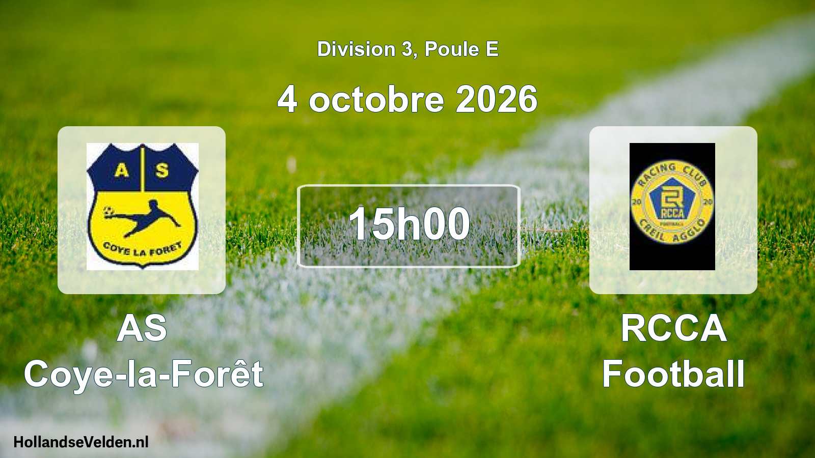 Scheduled Match: AS Coye-la-Forêt - RCCA Football (4 October 2026)