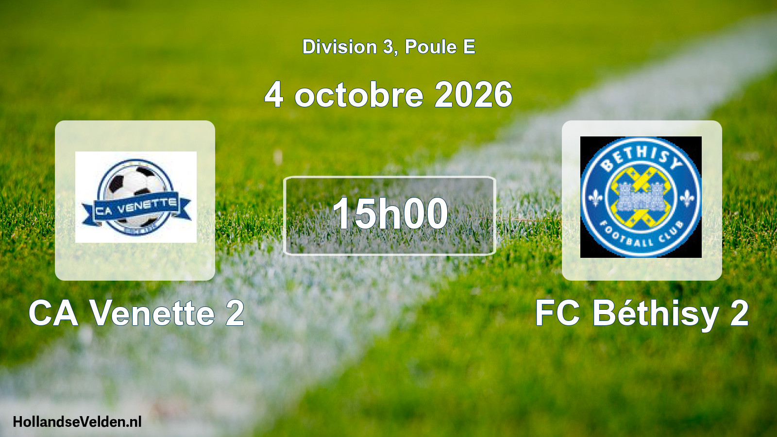 Scheduled Match: CA Venette 2 - FC Béthisy 2 (4 October 2026)