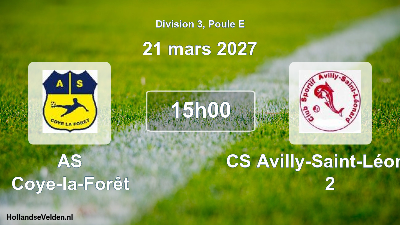 Match programmé: AS Coye-la-Forêt - CS Avilly-Saint-Léonard 2 (21 mars 2027)