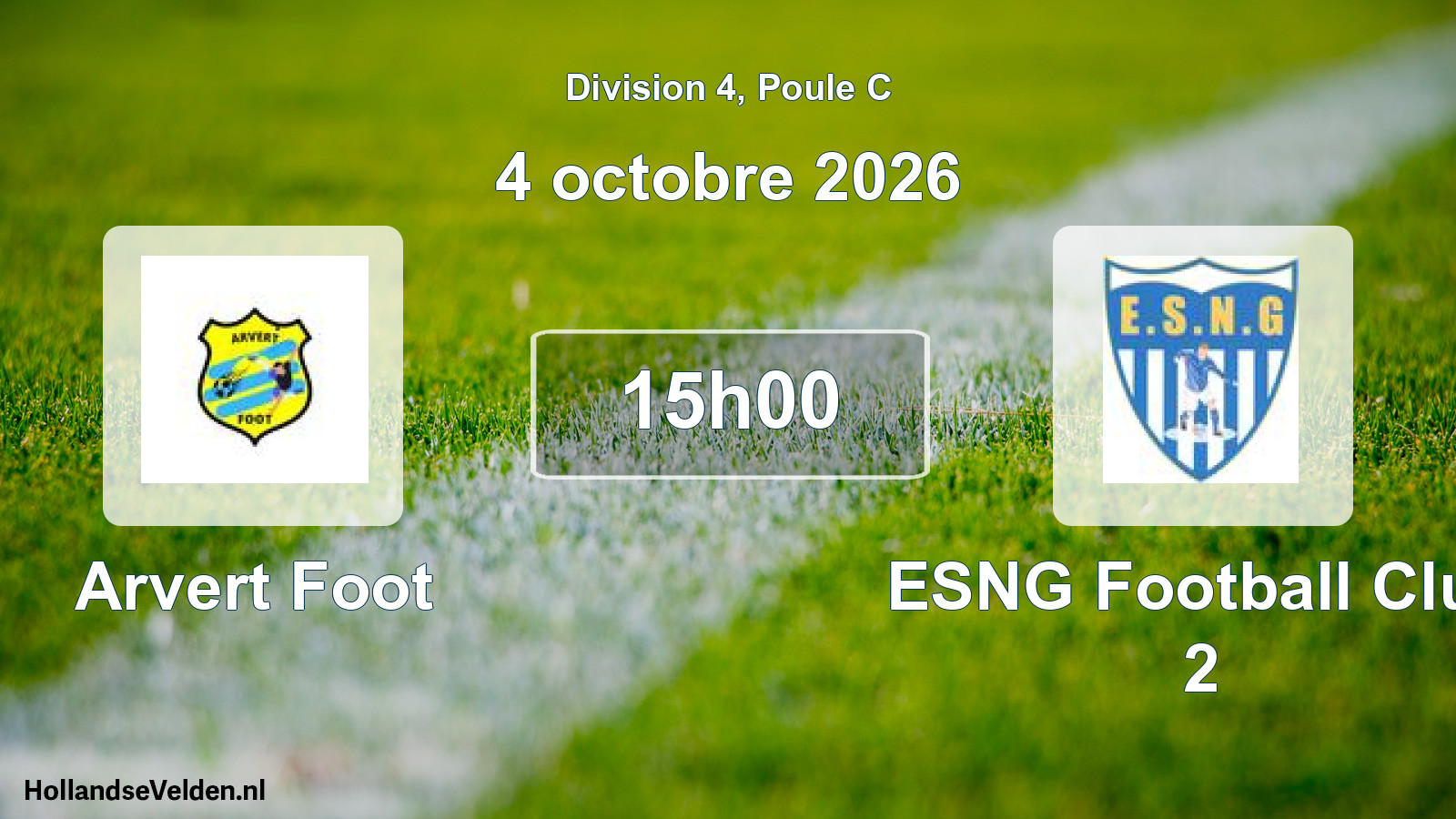Match programmé: Arvert Foot - ESNG Football Club 2 (4 octobre 2026)