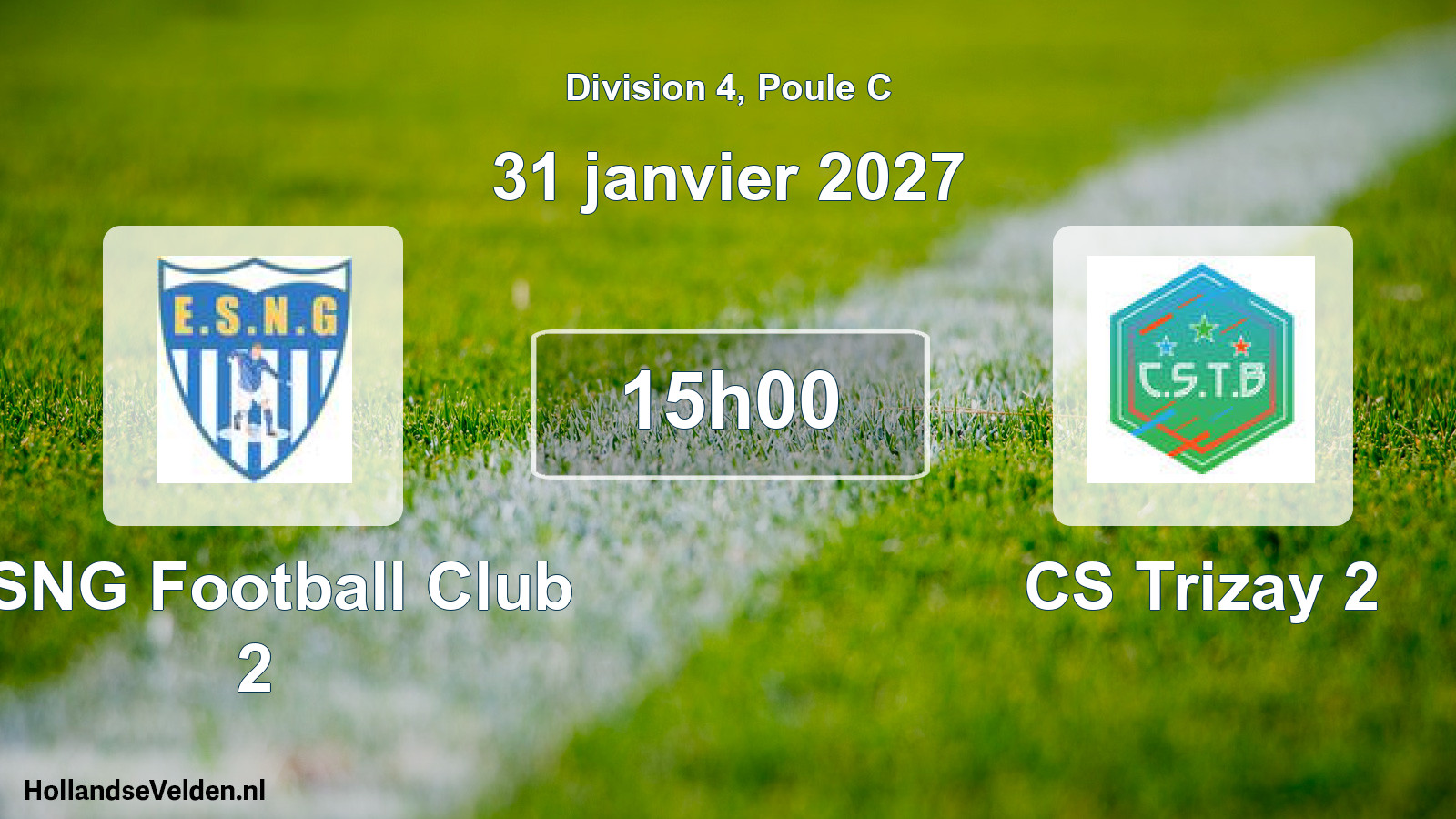 Match programmé: ESNG Football Club 2 - CS Trizay 2 (31 janvier 2027)
