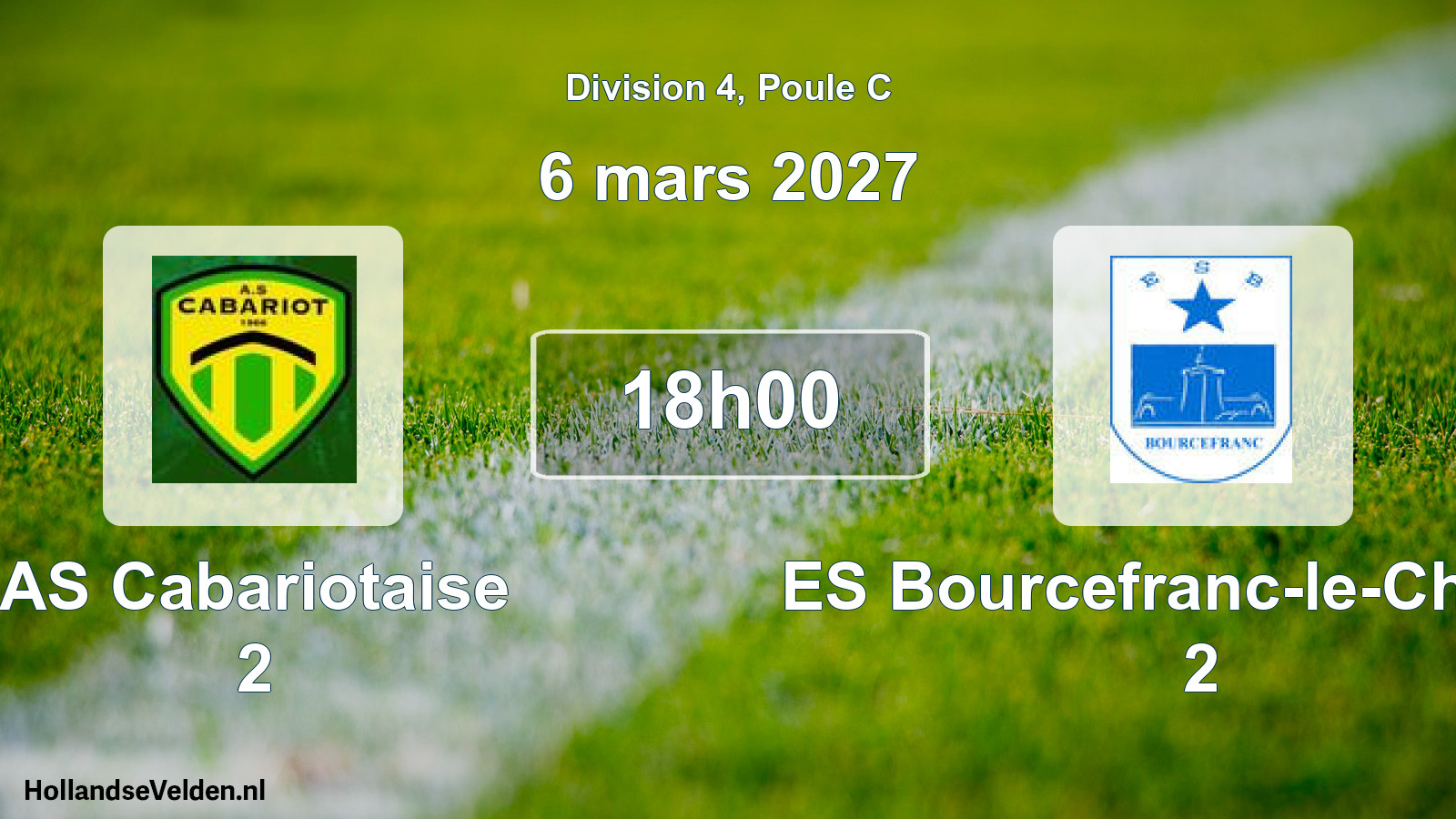 Match programmé: AS Cabariotaise 2 - ES Bourcefranc-le-Chapus 2 (6 mars 2027)