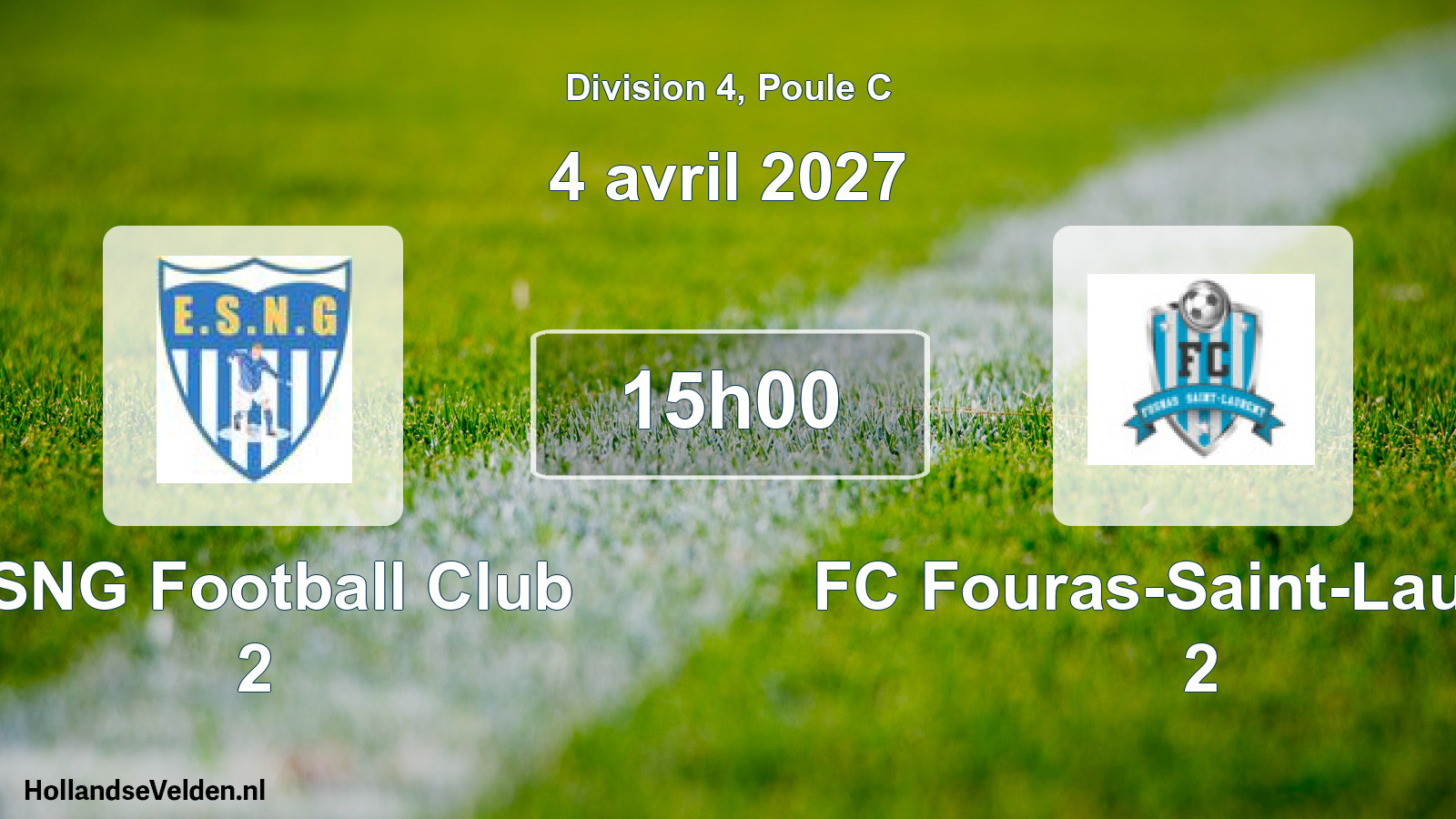 Match programmé: ESNG Football Club 2 - FC Fouras-Saint-Laurent 2 (4 avril 2027)