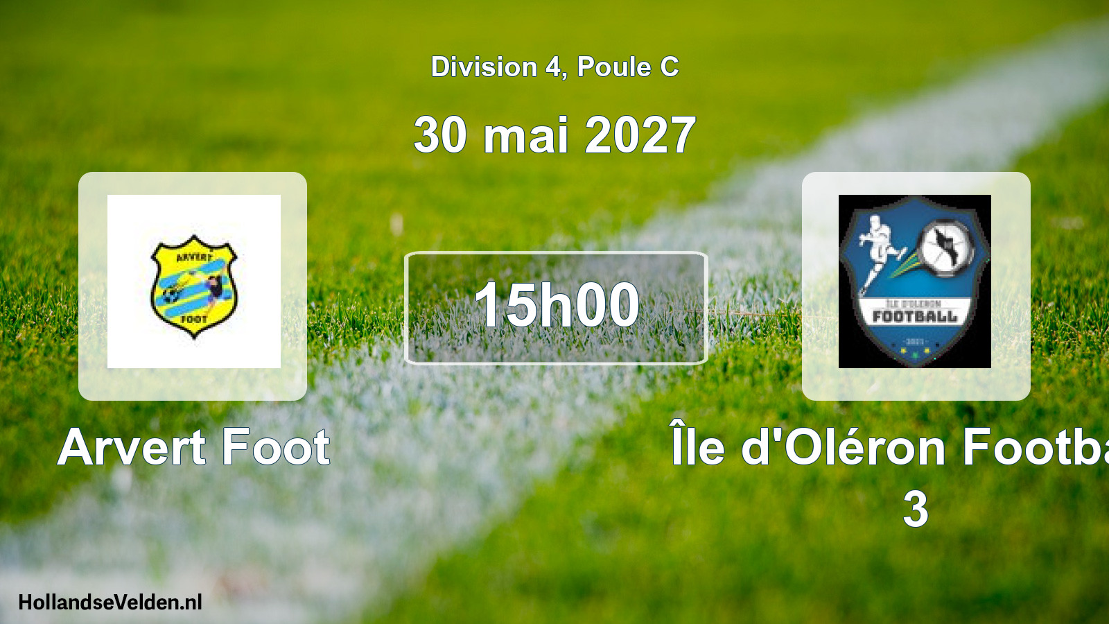 Match programmé: Arvert Foot - Île d'Oléron Football 3 (30 mai 2027)
