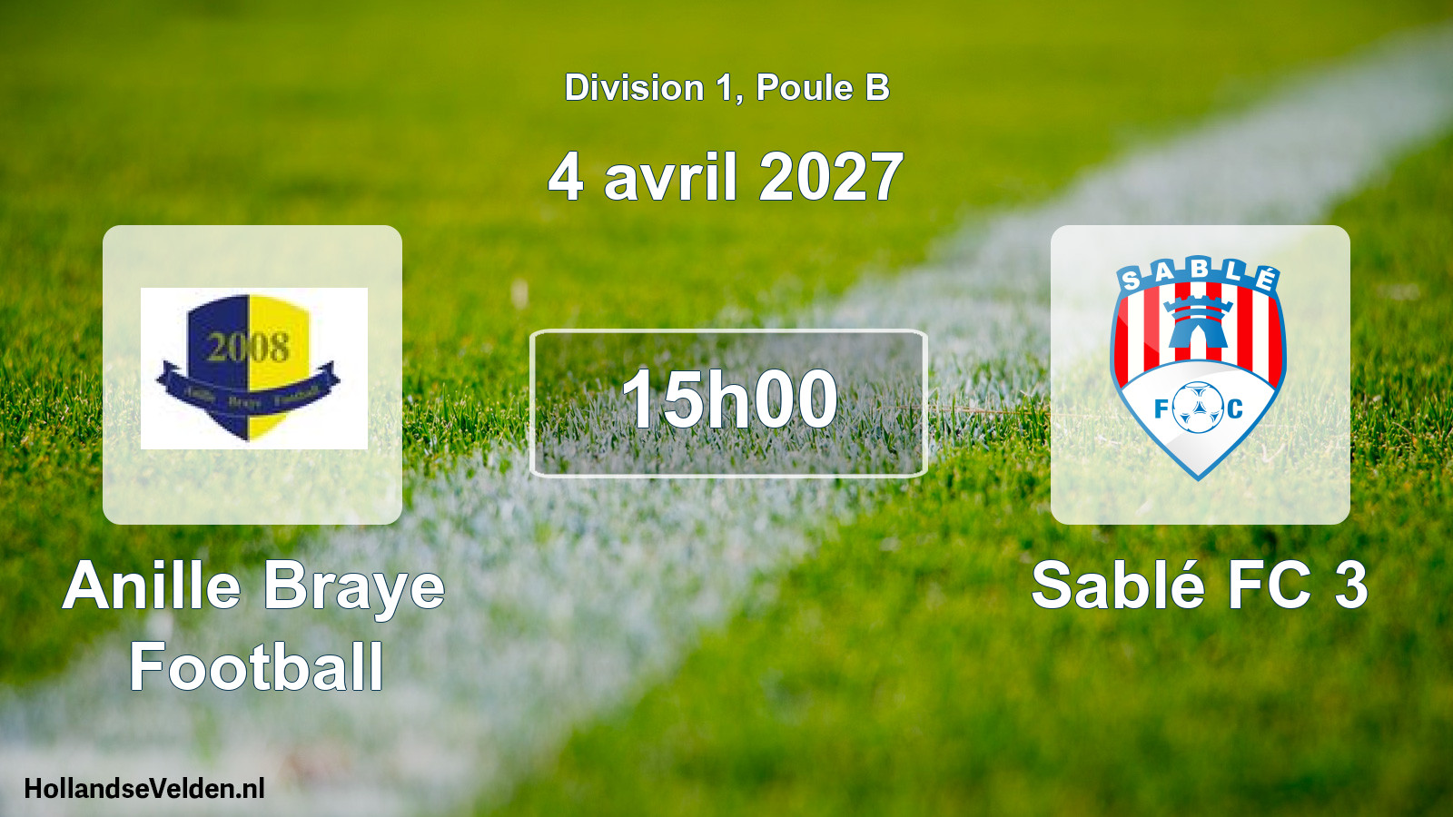 Match programmé: Anille Braye Football - Sablé FC 3 (4 avril 2027)