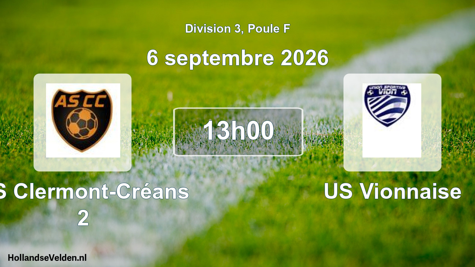 Scheduled Match: AS Clermont-Créans 2 - US Vionnaise (6 September 2026)