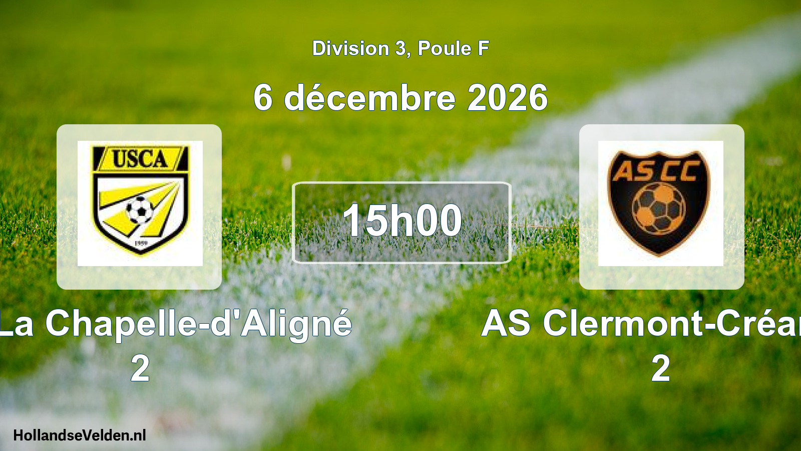 Geplande wedstrijd: US La Chapelle-d'Aligné 2 - AS Clermont-Créans 2 (6 december 2026)