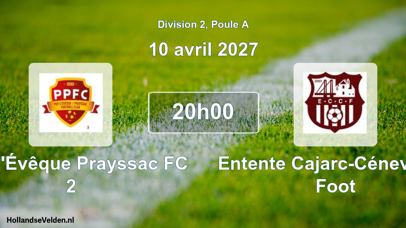 Scheduled Match: Puy-l'Évêque Prayssac FC 2 - Entente Cajarc-Cénevières Foot (10 April 2027)