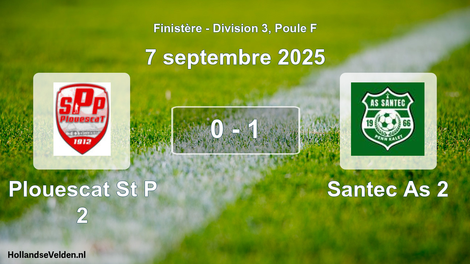 Gespeelde wedstrijd: Plouescat St P 2 - Santec As 2 0 - 1 (7 septembre 2025)